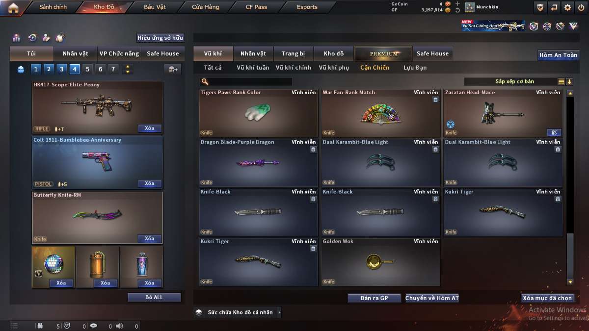 shop acc cf uy tin gia re